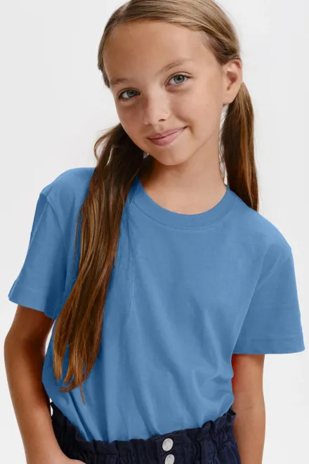 Leichtes Kinder T-Shirt, Himmelblau