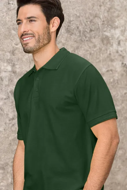 Loses Poloshirt der Männer, Flaschengrün