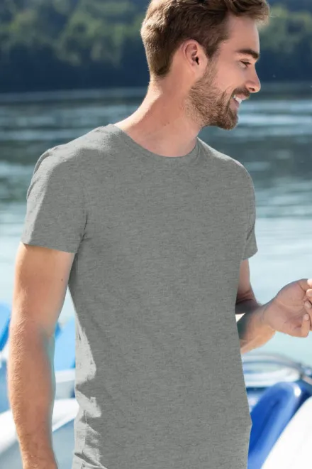 Modisches T-Shirt für Männer, dunkelgrauer Marmor