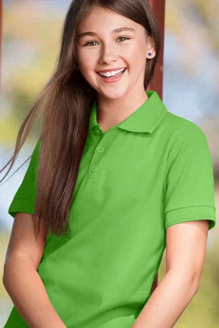 Polo-Shirt für Kinder, Apfelgrün