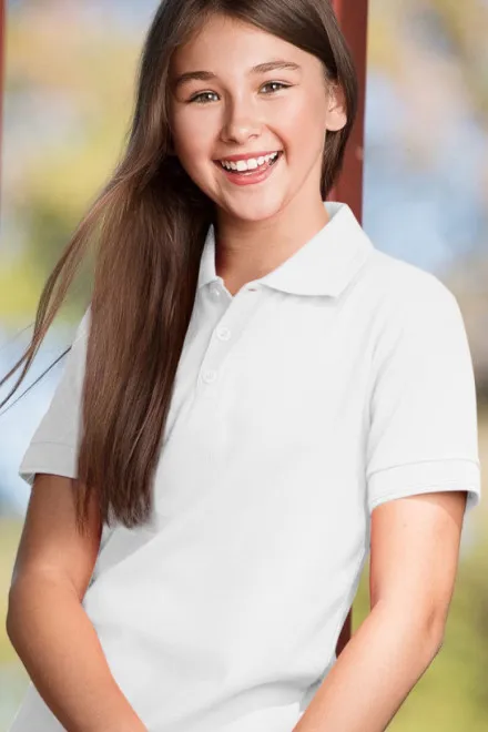 Polo-Shirt für Kinder, weiß