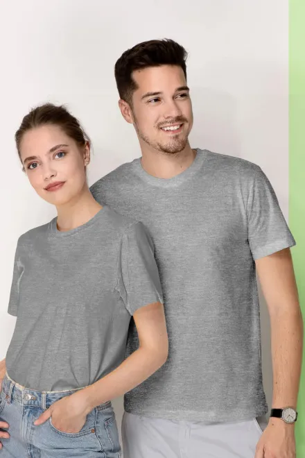 T-Shirt mit höherem Gewicht, dunkelgrauer Marmor
