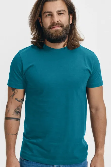 T-Shirt mit höherem Gewicht Unisex, dunkles Türkis
