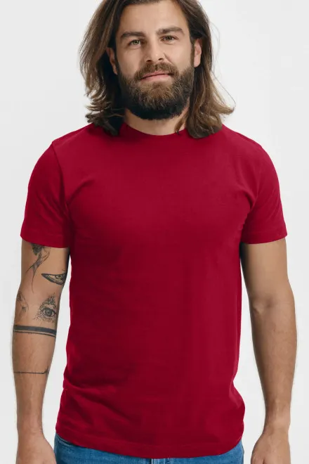 T-Shirt mit höherem Gewicht Unisex, marlboro rot