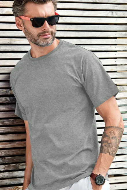T-Shirt mit kurzen Ärmeln, dunkelgrauer Marmor