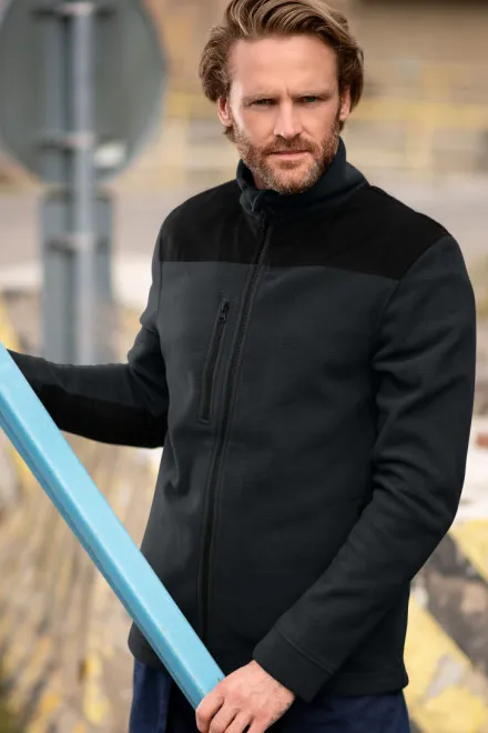 Wärme Unisex-Fleecejacke, Ebenholz Grau