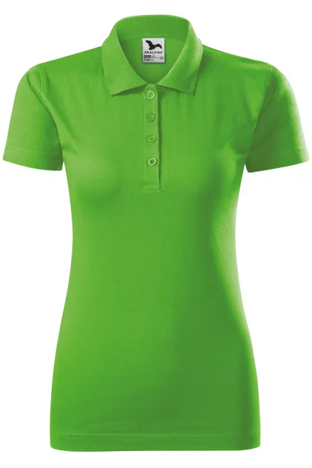 Slim Fit Poloshirt für Damen - Apfelgrün, S