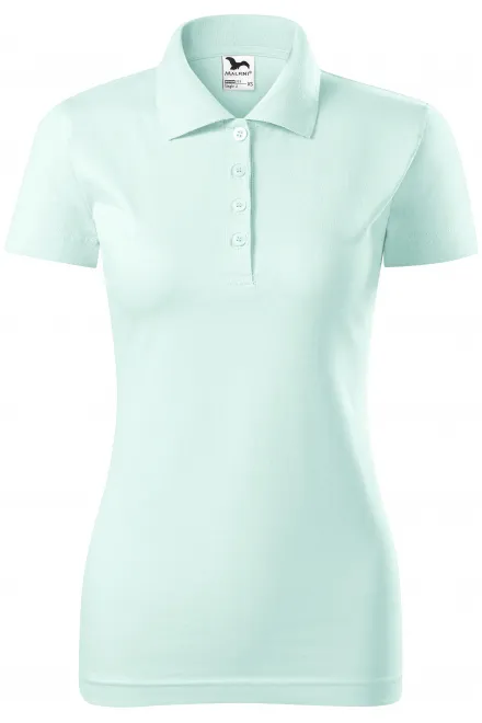 Slim Fit Poloshirt für Damen - eisgrün, S