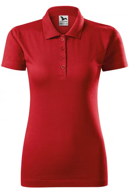Slim Fit Poloshirt für Damen - rot, S