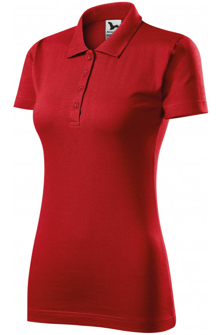 Slim Fit Poloshirt für Damen, rot, Damen-Poloshirts