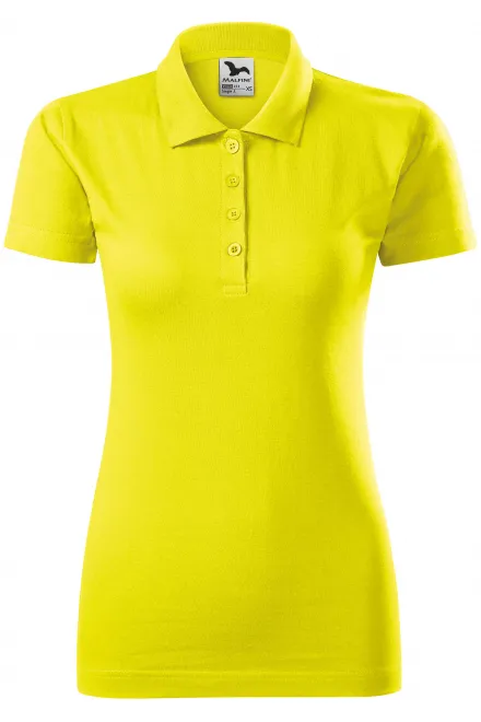 Slim Fit Poloshirt für Damen - zitronengelb, S