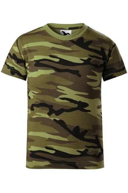 T-Shirt der Camouflage-Kinder - Tarnung grün, 158 cm / 12 Jahre