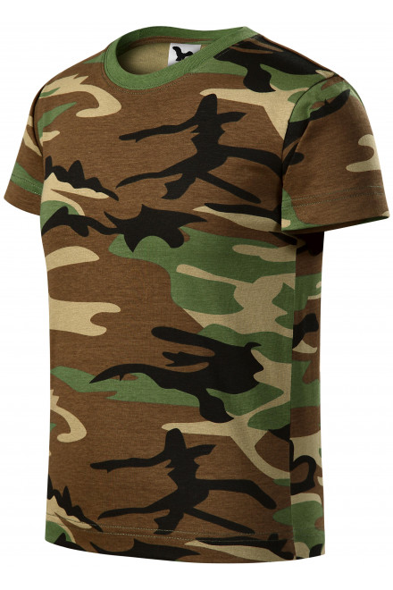 T-Shirt der Camouflage-Kinder, Tarnung braun, Tarnkleidung
