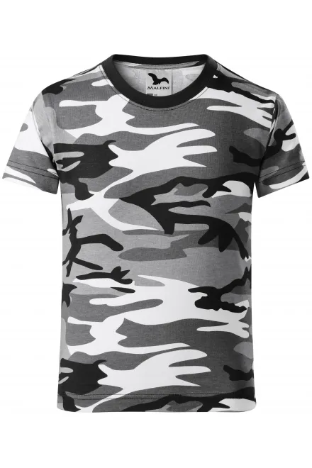 T-Shirt der Camouflage-Kinder - Tarngrau, 158 cm / 12 Jahre