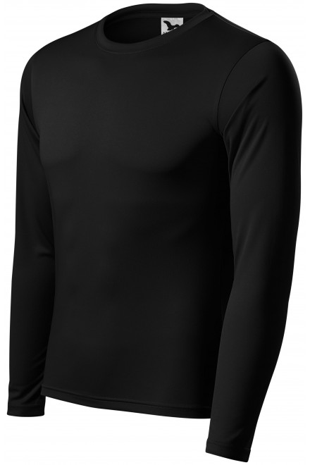 T-Shirt für den Sport mit langen Ärmeln, schwarz