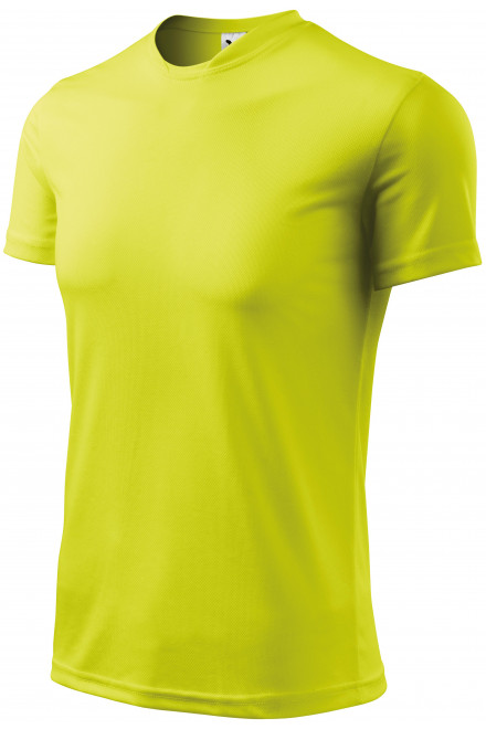 T-Shirt mit asymmetrischem Ausschnitt, Neon Gelb, T-Shirts mit kurzen Ärmeln