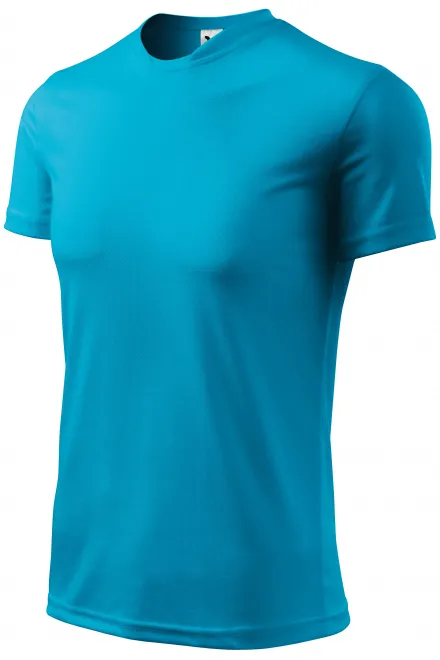 T-Shirt mit asymmetrischem Ausschnitt, türkis