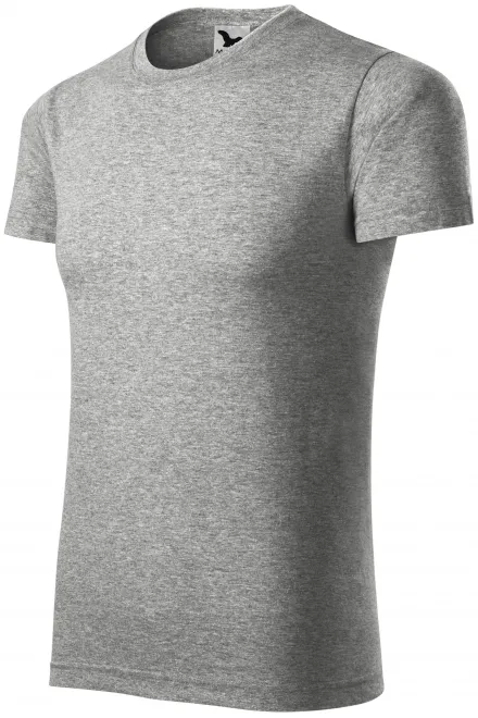T-Shirt mit kurzen Ärmeln, dunkelgrauer Marmor