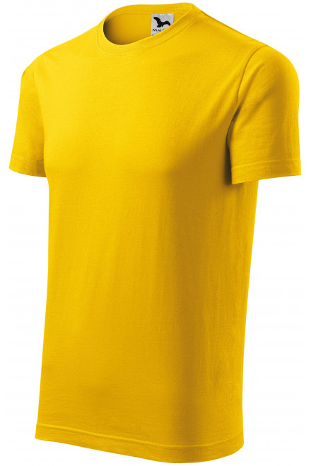 T-Shirt mit kurzen Ärmeln, gelb, einfarbige T-Shirts