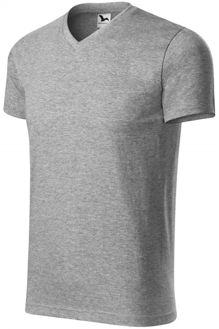 T-Shirt mit kurzen Ärmeln, gröber, dunkelgrauer Marmor