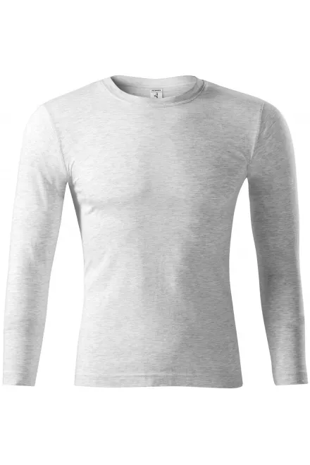 T-Shirt mit langen Ärmeln, geringes Gewicht - hellgrauer Marmor, XS