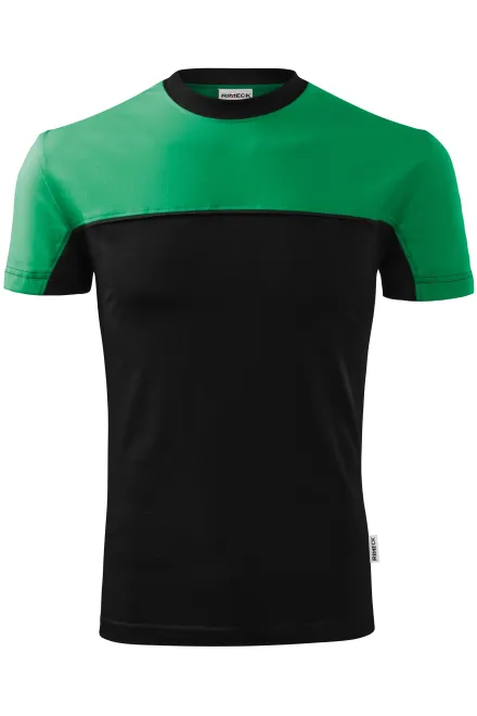 T-Shirt mit zwei Farben - Grasgrün, M