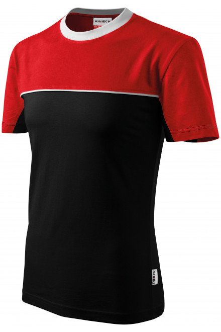 T-Shirt mit zwei Farben, schwarz, T-Shirts mit kurzen Ärmeln