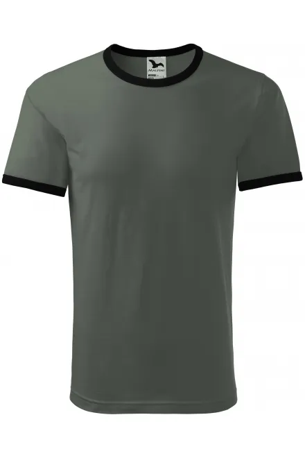 Unisex kontrast T-Shirt - dunkler Schiefer, S