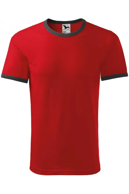 Unisex kontrast T-Shirt - rot, S