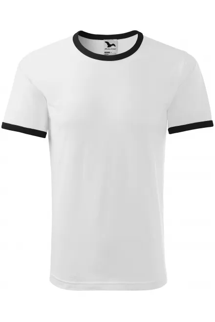 Unisex kontrast T-Shirt - weiß, S